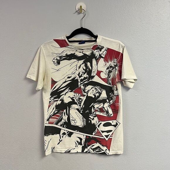 Vintage 2000s Unisex DC Comics Superman Angry Sublimated Red‎ Tee Size S - Picture 1 of 6